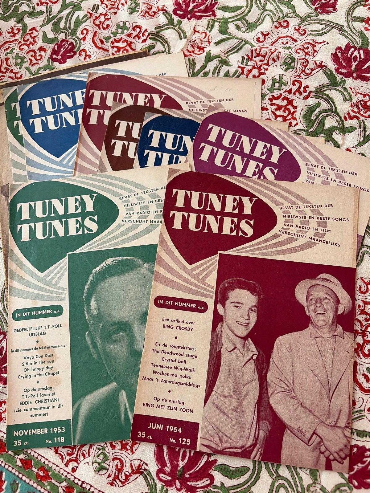 9 nummers Tuney Tunes - Muziekbladen uit de jaren '50, Ophalen of Verzenden