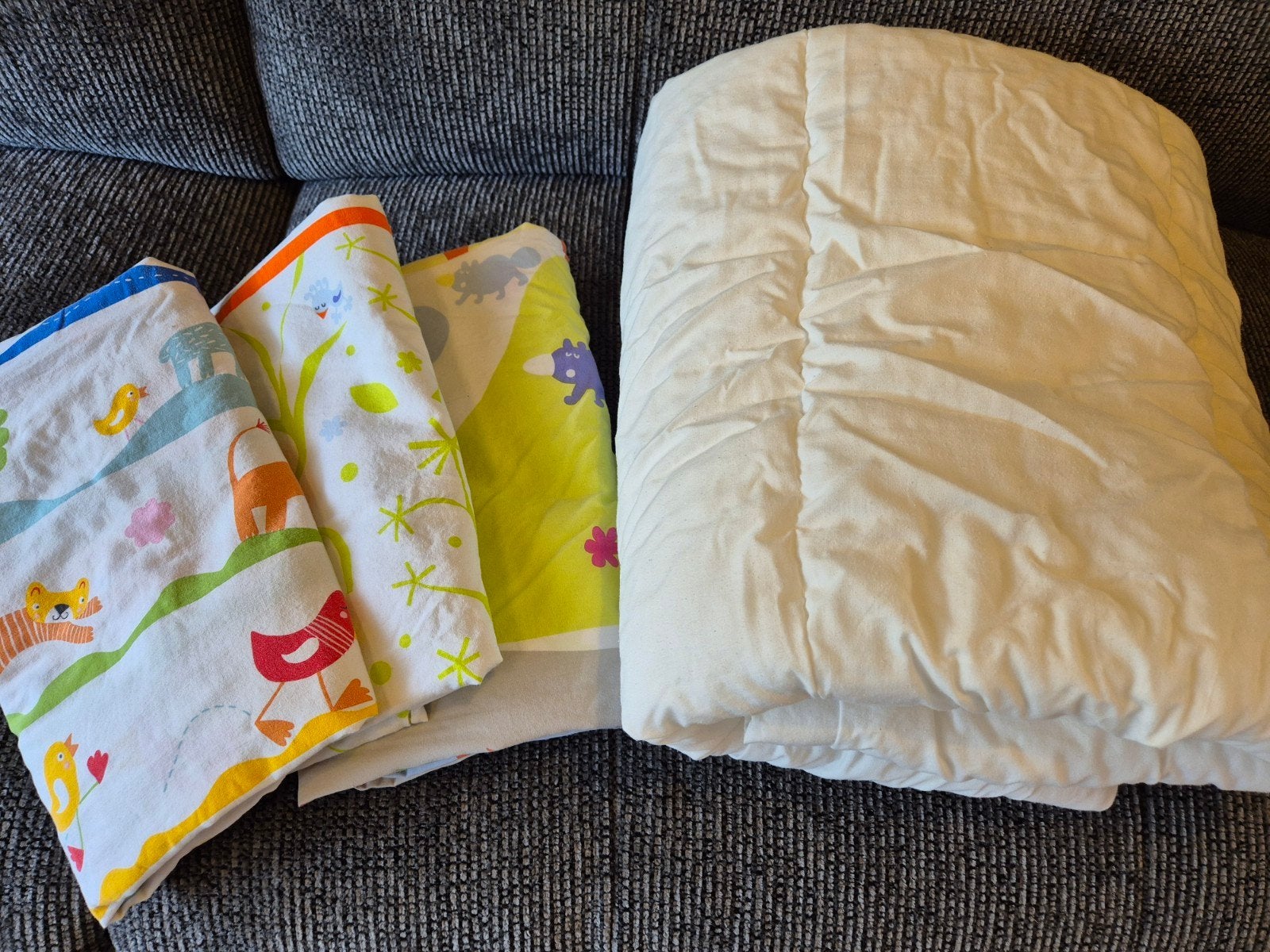 IKEA dekbed, dekbedovertrek en matrasbeschermer ledikantje, Kinderen en Baby's, Ophalen, Set van meerdere stuks, Ledikant, Dekbedovertrek