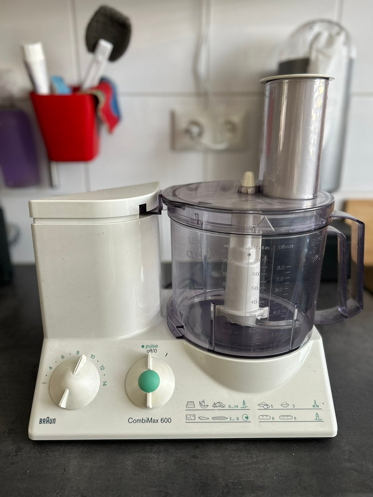 Braun combimix600 keukenmachine, Ophalen of Verzenden, Zo goed als nieuw, 3 snelheden of meer