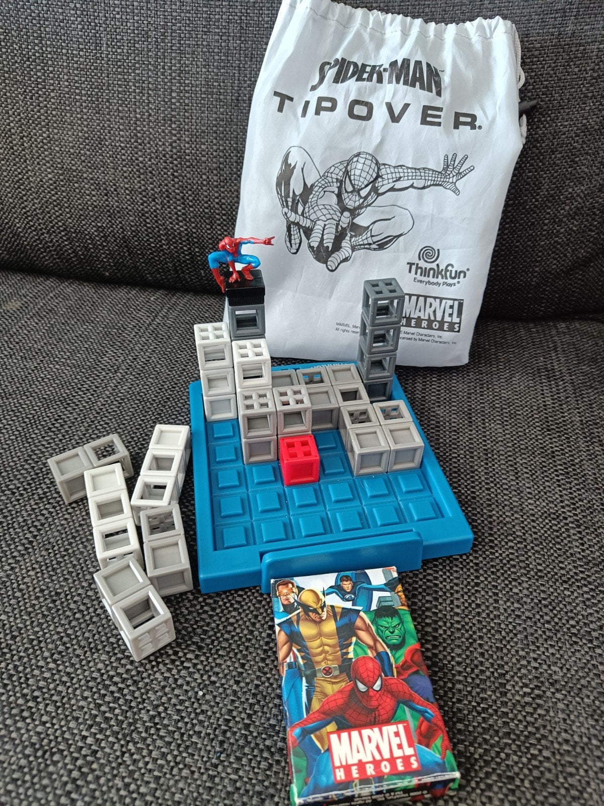 Spider-Man Tipover ThinkFun IQ Spel, Een of twee spelers, Ophalen of Verzenden, Zo goed als nieuw, ThinkFun
