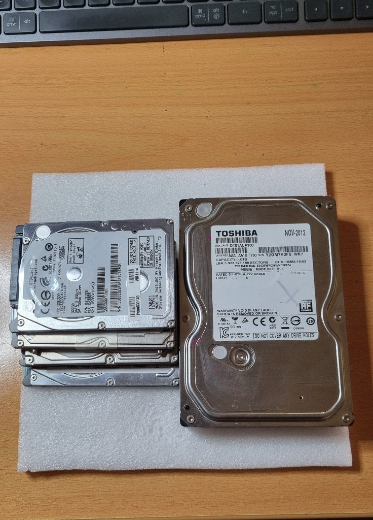 5X hdd, Computers en Software, Intern, Gebruikt, Ophalen of Verzenden, Van 250Gb tot 1Tb