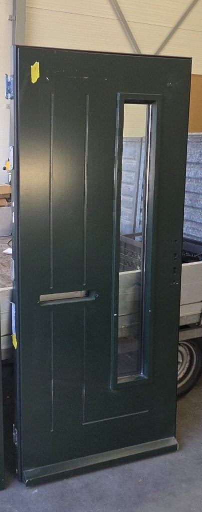 Luxe Hardhouten Voordeur met Glas en Driepuntssluiting, 80 tot 100 cm, Ophalen of Verzenden, 200 tot 215 cm, Glas