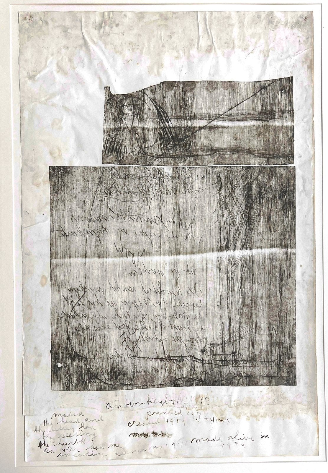 Anton Heyboer, grote ets uit 1959 / 1970 nu voor 950,=, Antiek en Kunst, Ophalen