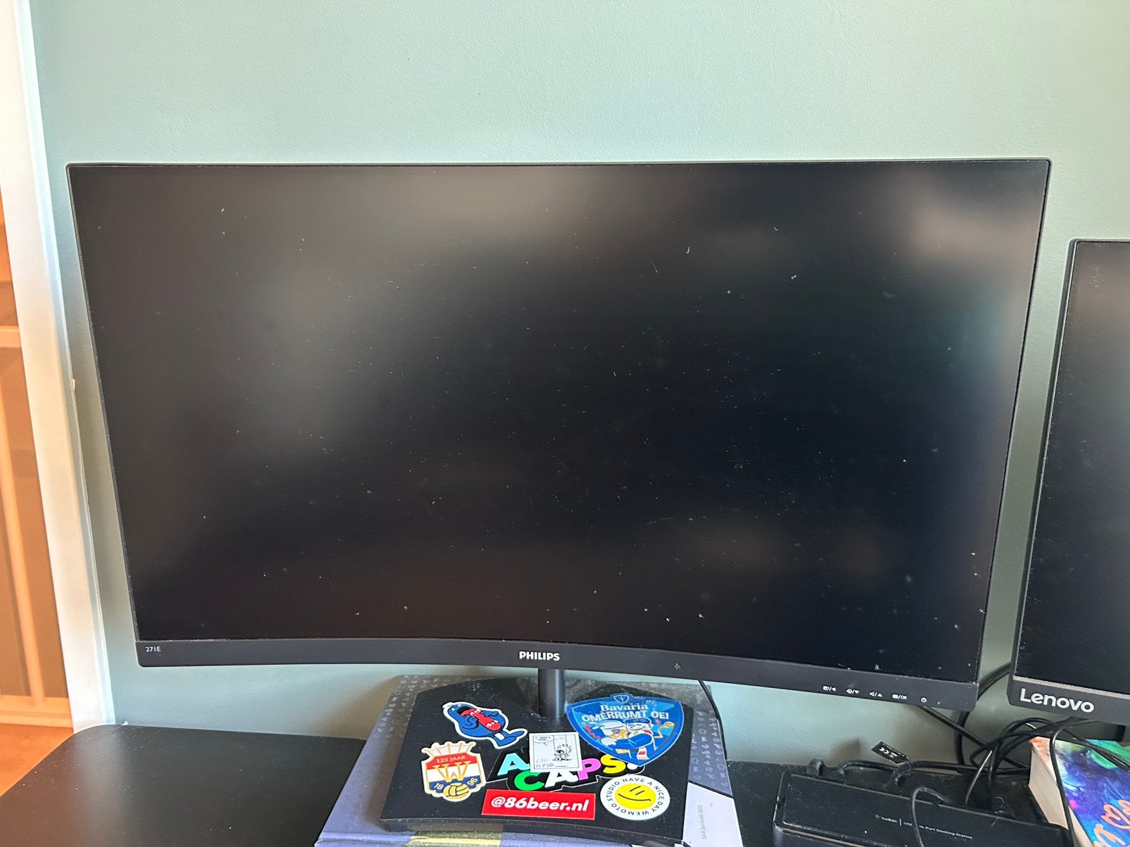 Philips 27 inch Full HD curved monitor, Ophalen, Gebruikt, Curved, VA