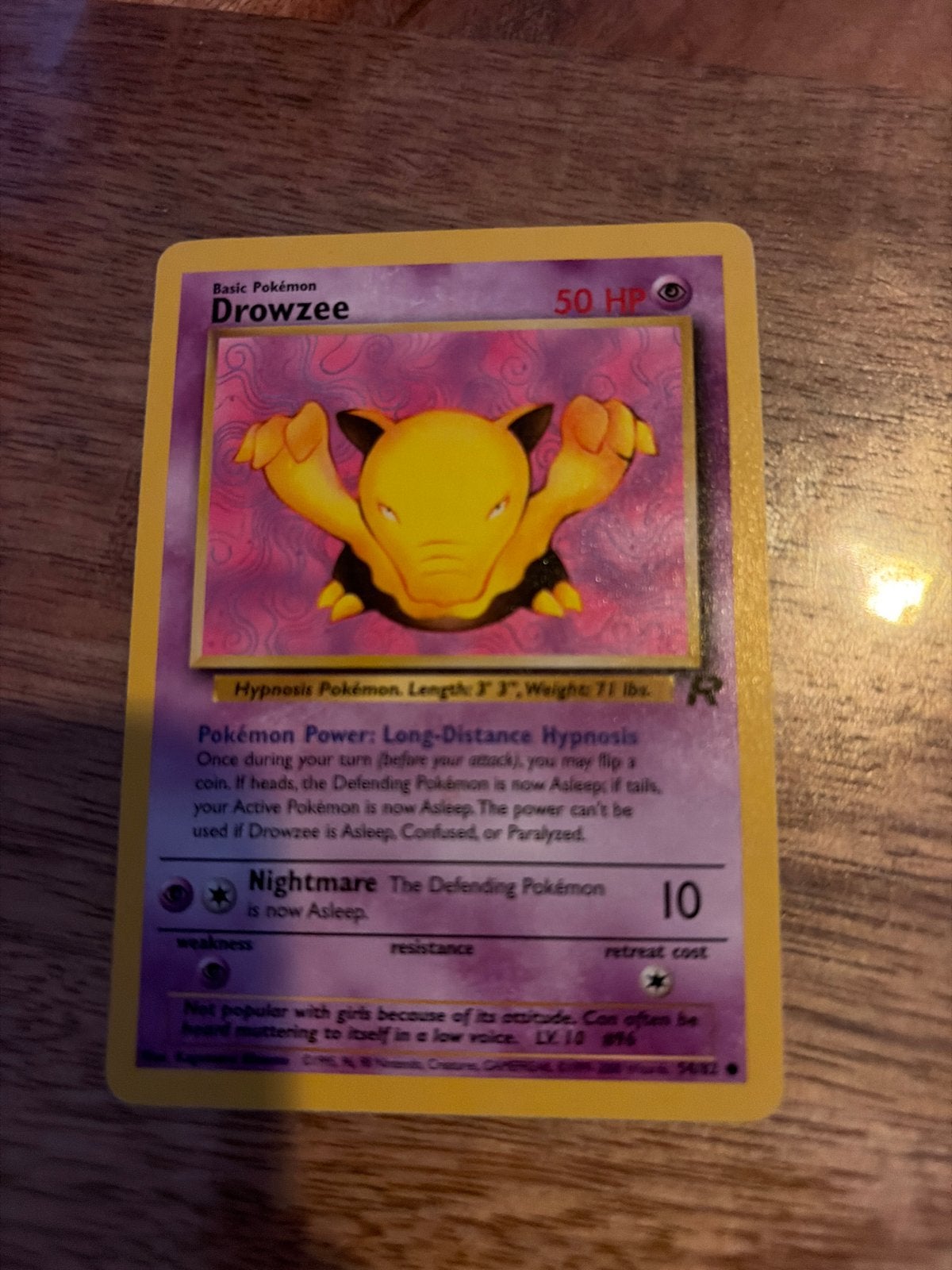 Pokémon Drowzee Basiskaart 50 HP, Ophalen, Gebruikt, Losse kaart