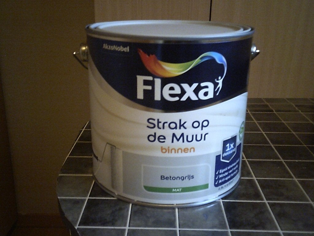 te koop nieuwe muurverf kleur betongrijs merk flexa, Ophalen, Nieuw