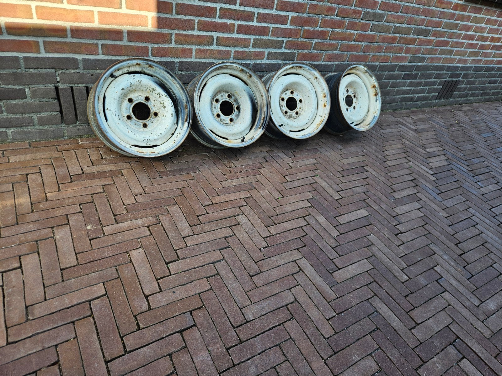 4 stalen velgen 15 inch voor chevrolet, Ophalen, 15 inch, Zomerbanden, Velg(en)