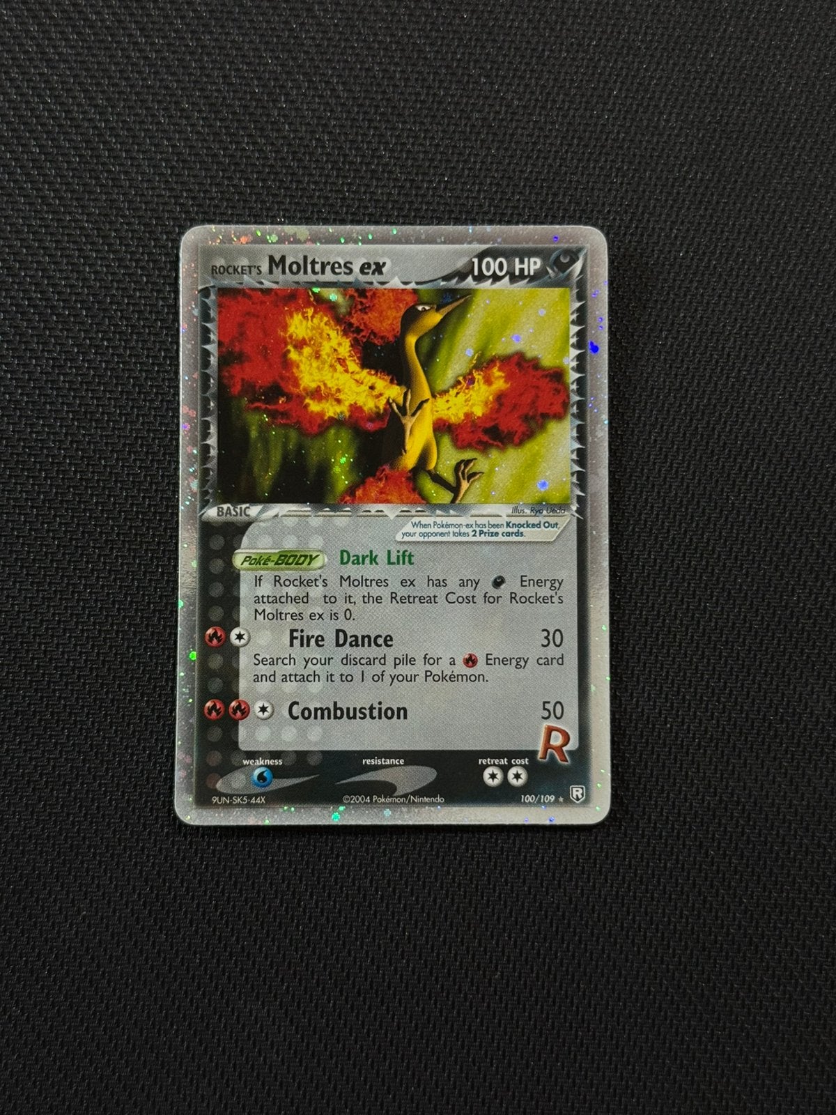 Rockets moltres ex 100/109, Hobby en Vrije tijd, Verzamelkaartspellen | Pokémon, Ophalen of Verzenden, Zo goed als nieuw
