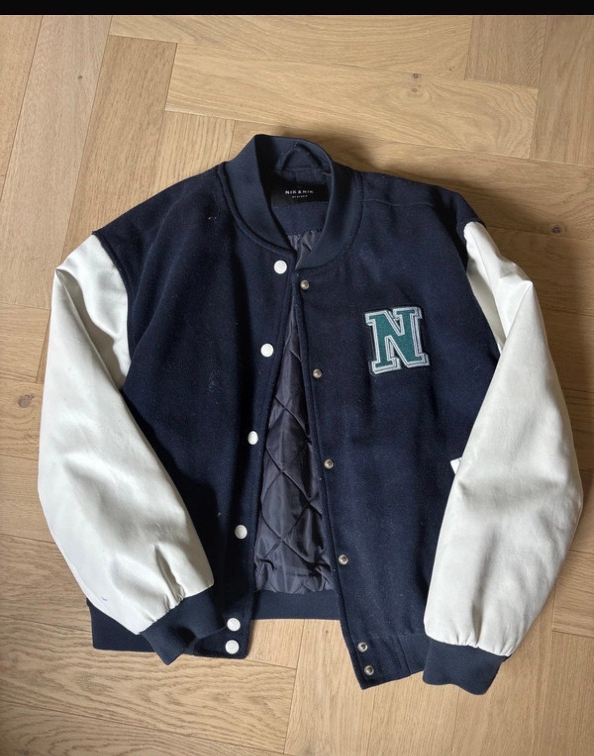 Nik&Nik 164 meisjes varsity jacket - Gebruikt, nog heel mooi, Ophalen of Verzenden
