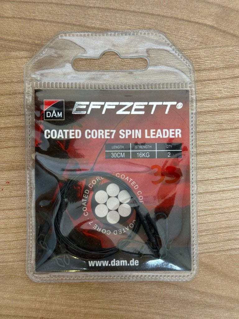 DAM Effzett Coated Core7 Spin Leaders – 2 stuks, Werphengel, Nieuw, Ophalen of Verzenden, E