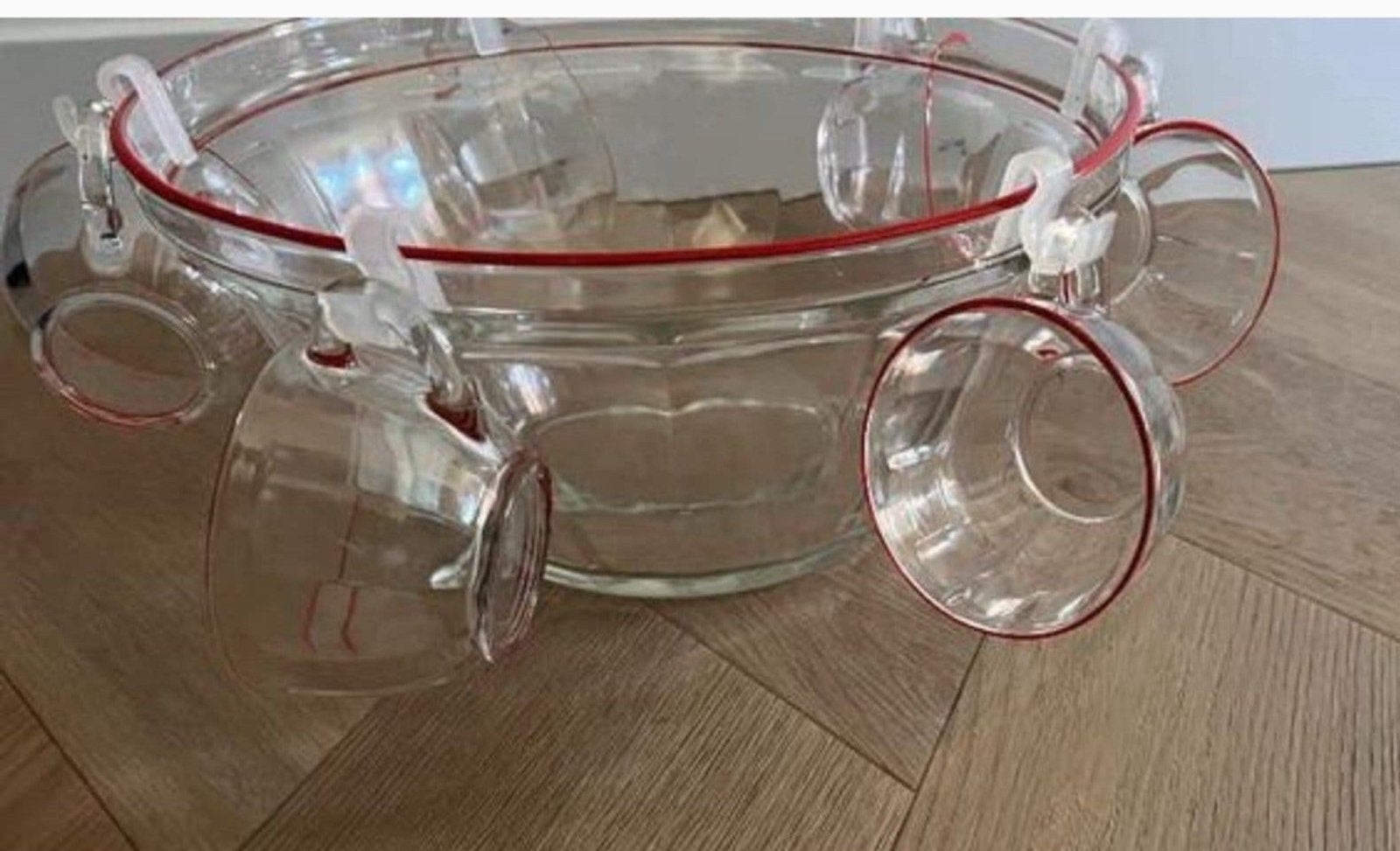 Vintage Arcoroc punch bowl-set: 6 kopjes, Ophalen