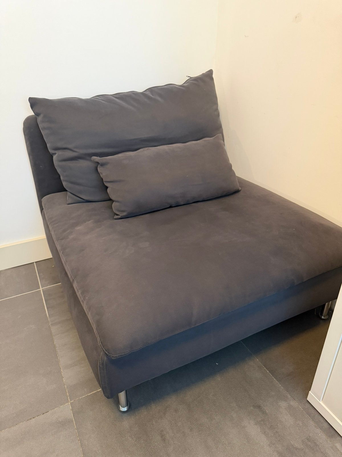 IKEA Söderhamn 1-zits element donkerblauw/grijs z.g.a.n., Ophalen, Eenpersoons, 75 tot 100 cm, Zo goed als nieuw