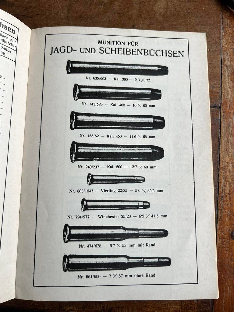 WO2 Duits George Roth Munitie Catalogus schietsport 1927, Verzamelen, Militaria | Tweede Wereldoorlog, Verzenden, Duitsland, Boek of Tijdschrift