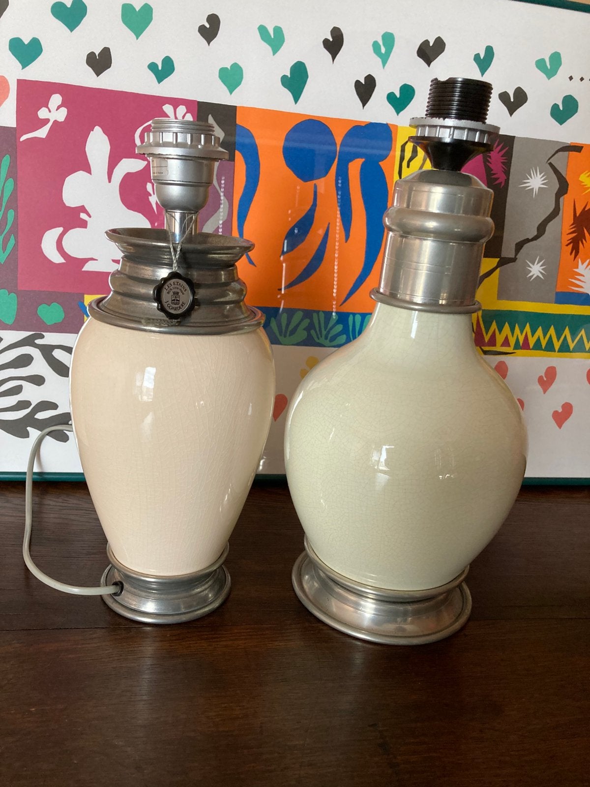 2 Prachtige Franse antieken lampen gemaakt Jean Goardère, Antiek en Kunst, Ophalen of Verzenden
