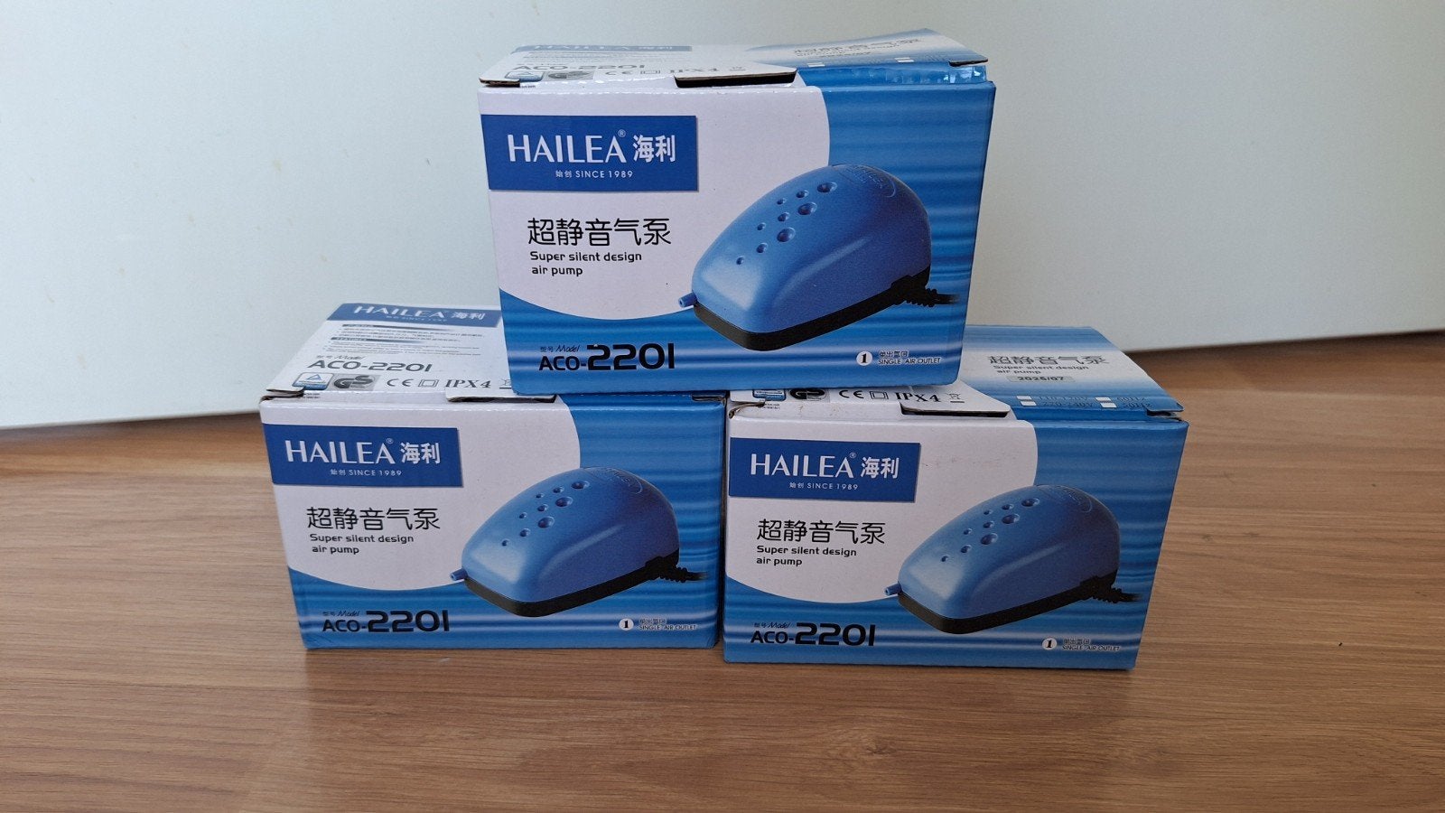Hailea ACO 2201 zuurstofpomp (nieuw in doos), Ophalen of Verzenden, Inclusief toebehoren, Nieuw