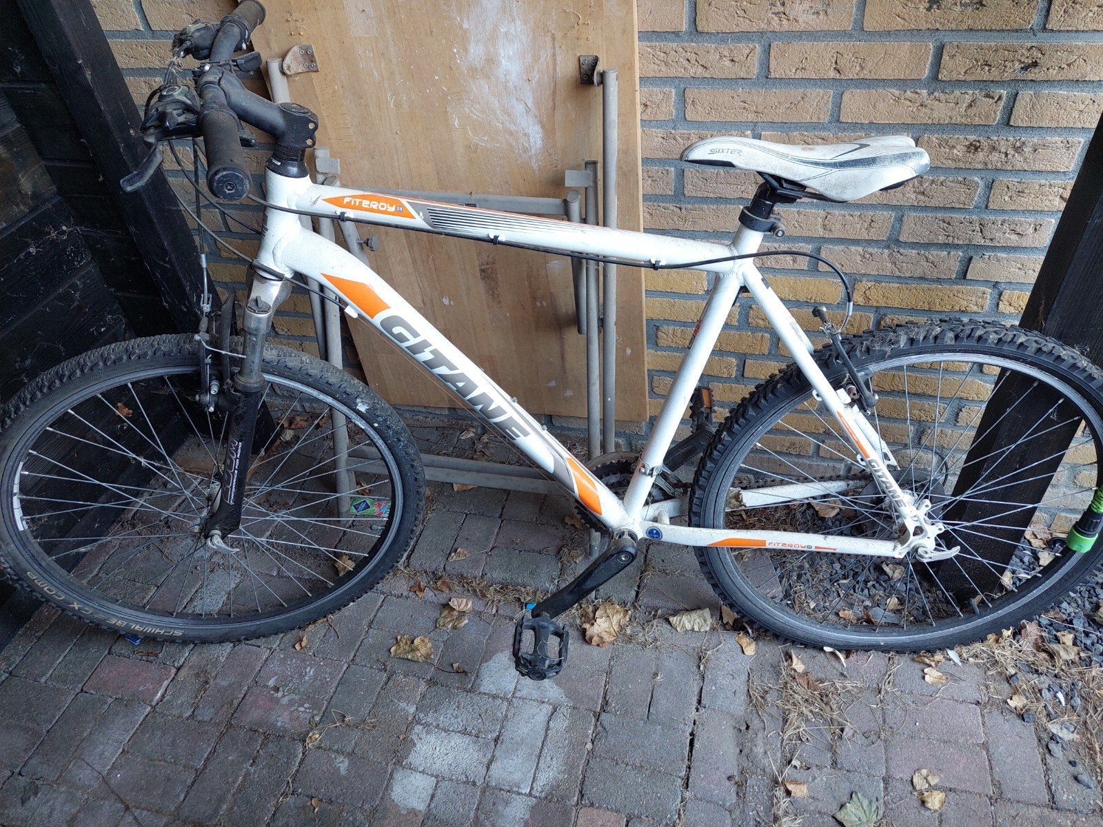 Gitane mountainbike - Wit/Oranje - Gebruikt, Gebruikt, Hardtail, Heren, Schijfrem