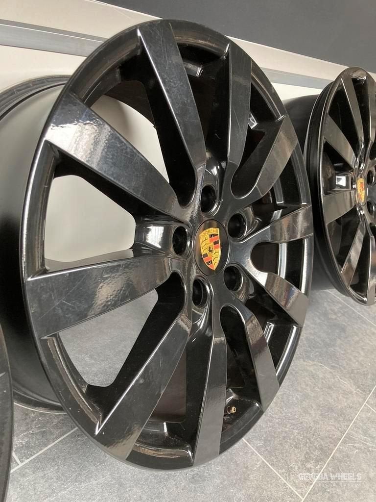 20'' zwarte originele Porsche Cayenne velgen 5x130 7PA 601 0, Gebruikt, Velg(en), -, -