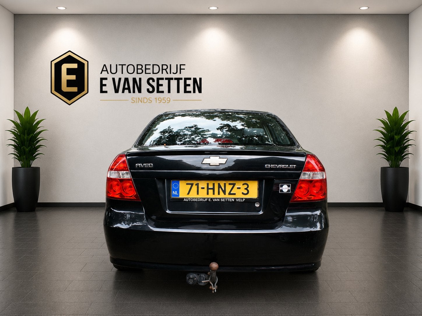 Chevrolet Aveo 1.4-16V Class Sedan Airco/Trekhaak, Auto's, Chevrolet, 94 pk, 15 km/l, 4 cilinders, Zwart