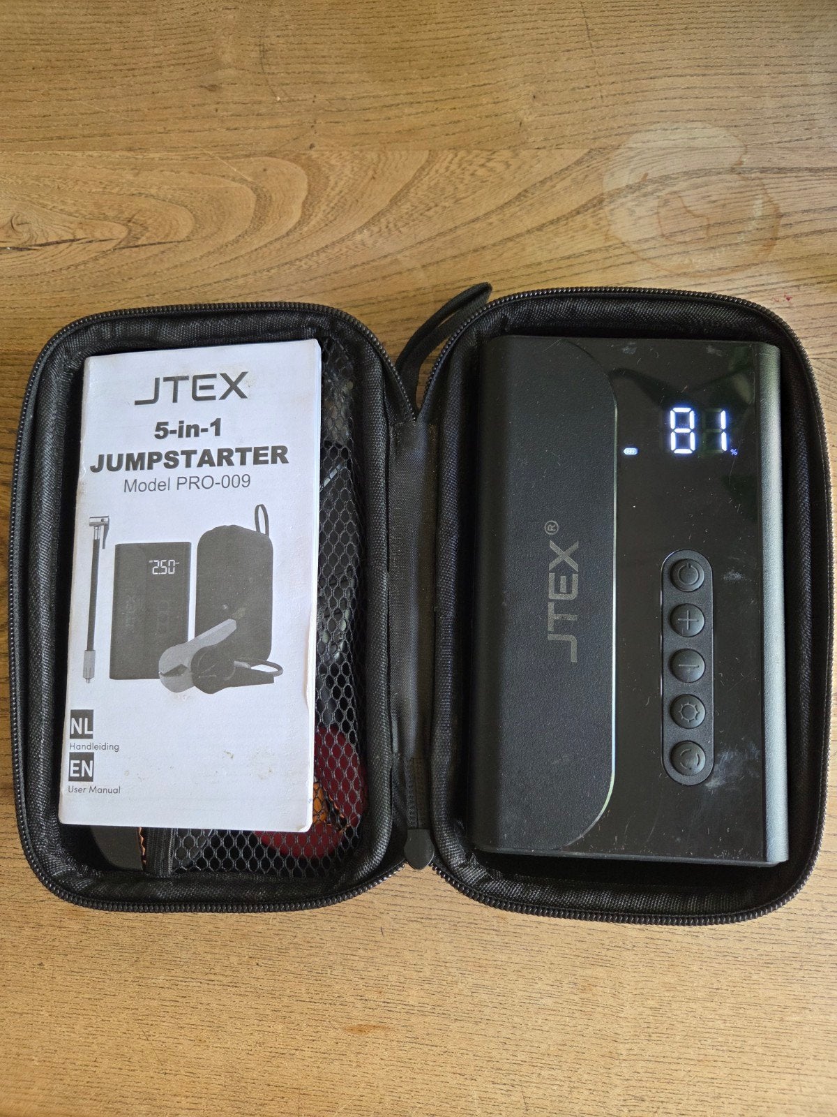 JTEX 5-in-1 Jumpstarter PRO-009, Auto diversen, Ophalen of Verzenden, Zo goed als nieuw
