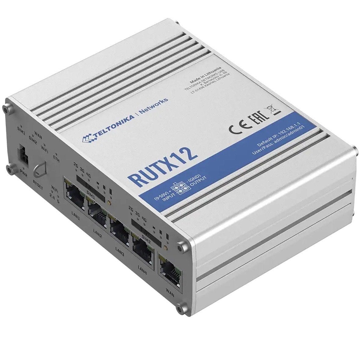 Teltonika RUTX12 Dual LTE Cat 6 Industriële Router, Ophalen of Verzenden, Zo goed als nieuw, Router met modem