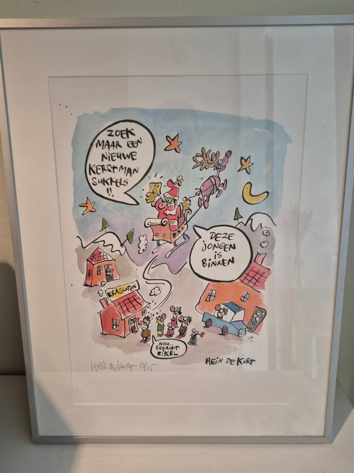Hein de Kort - Zweefdruk/Litho - Gesigneerd en Genummerd, Ophalen