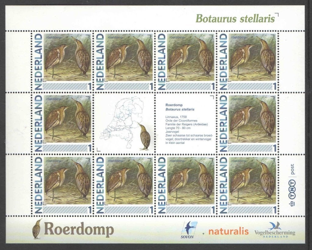 Postzegels Vogels in Nederland: Roerdomp, Ophalen of Verzenden, Na 1940, Postfris