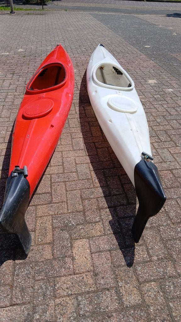 2 keurige weinig gebruikt Ace Voyager 445 cm toerkajak, Watersport en Boten, Gebruikt, It West 12, 9216 XE Oudega, Eén persoon