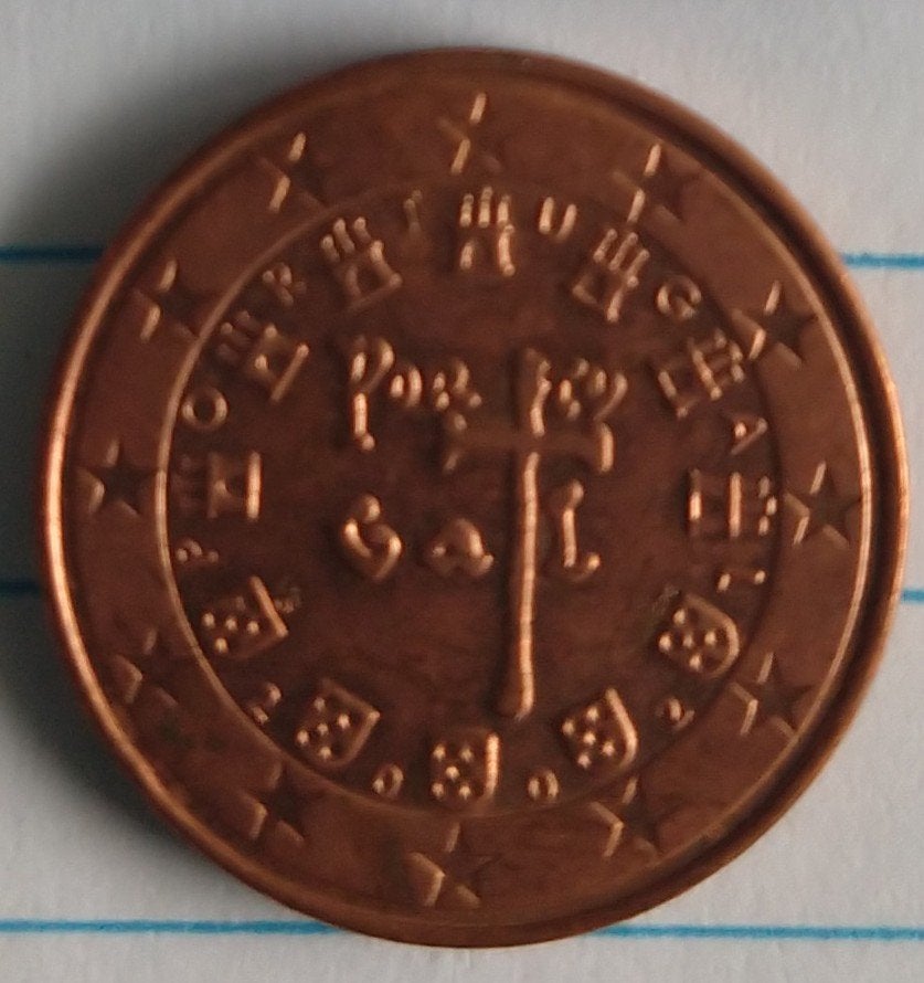 portugese 5 eurocent 2002 munt, Postzegels en Munten, Munten | Europa | Euromunten, Ophalen of Verzenden, Overige landen, Losse munt