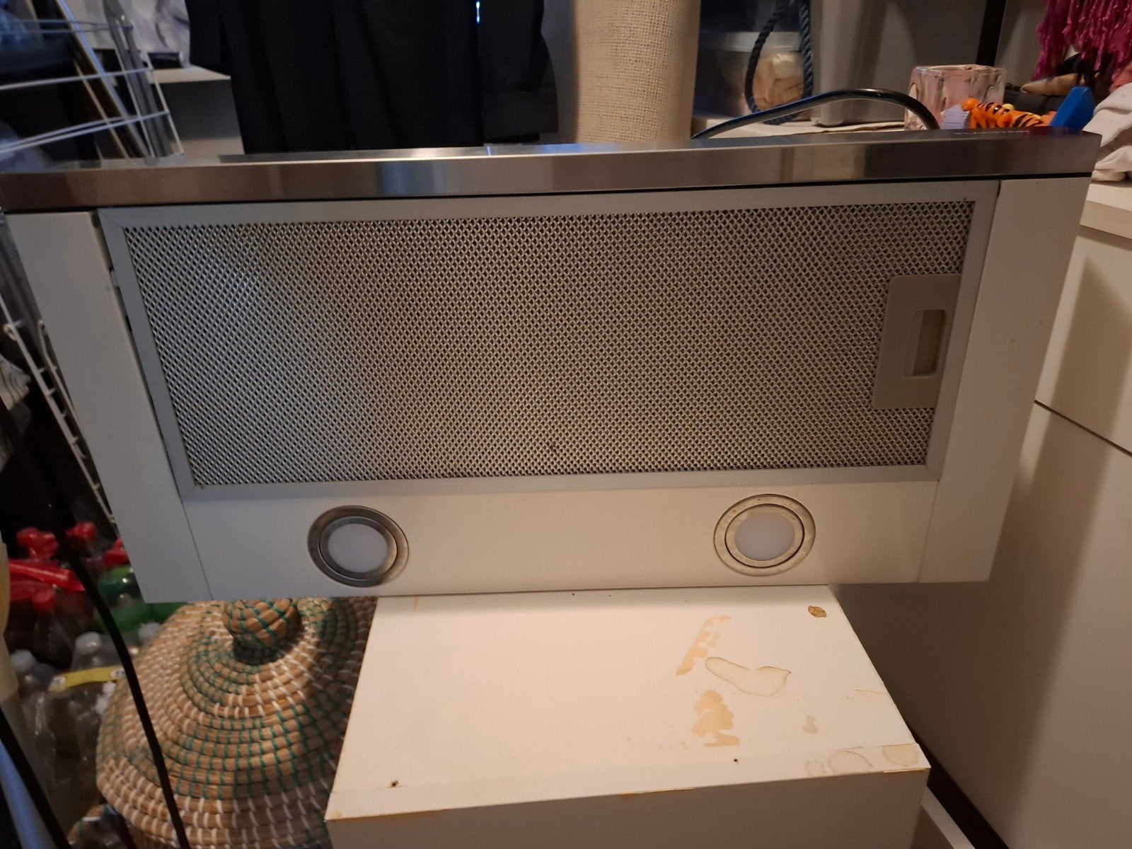 Klarstein Afzuigkap - Onderbouw - Wit/RVS, Witgoed en Apparatuur, Ophalen, Minder dan 200 m³ per uur, Onderbouw afzuigkap, Zo goed als nieuw