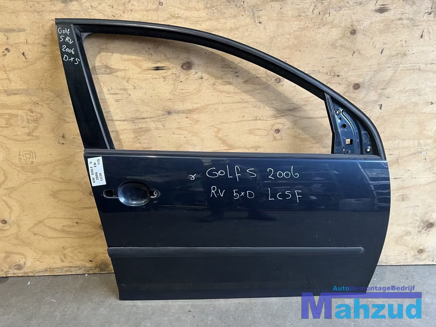 VW GOLF 5 Groen LC5F Rechts rechter Voor deur portier, Gebruikt, Volkswagen AG, Volkswagen, Deur