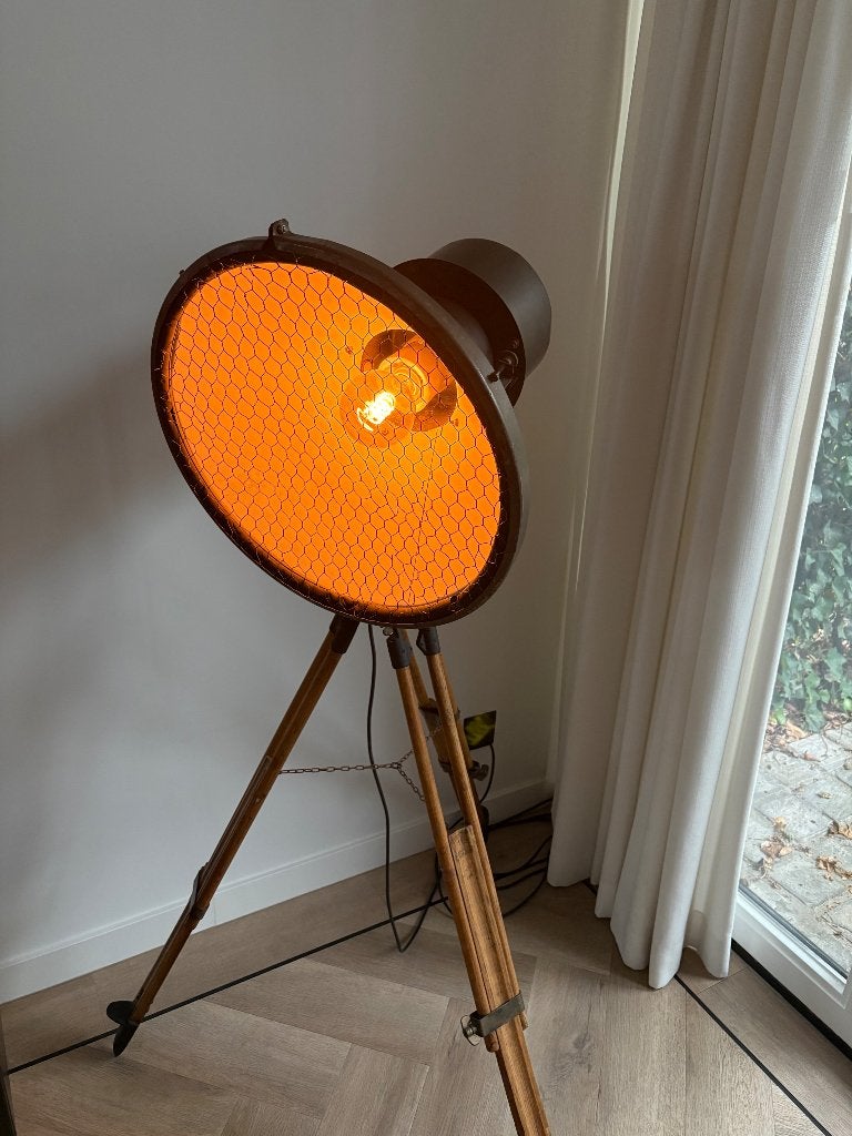Industriële vloerlamp, Ophalen, Overige fittingen, Zo goed als nieuw, 150 tot 200 cm