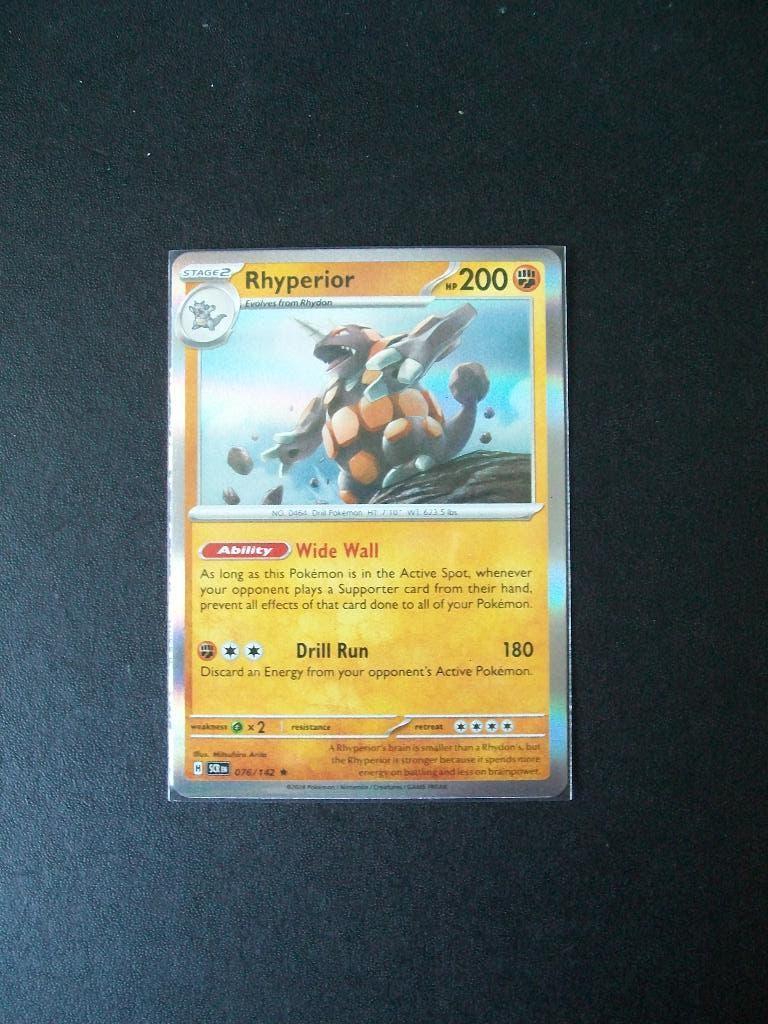 1902: Nieuwe Pokemon Kaart holo rare RHYPERIOR HP200 076/142, Verzenden, Nieuw, Losse kaart, Foil