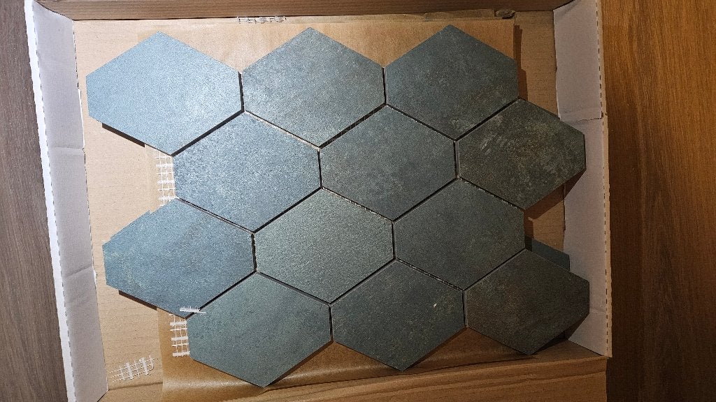 Tegels Hexagon groen, Ophalen, Nieuw