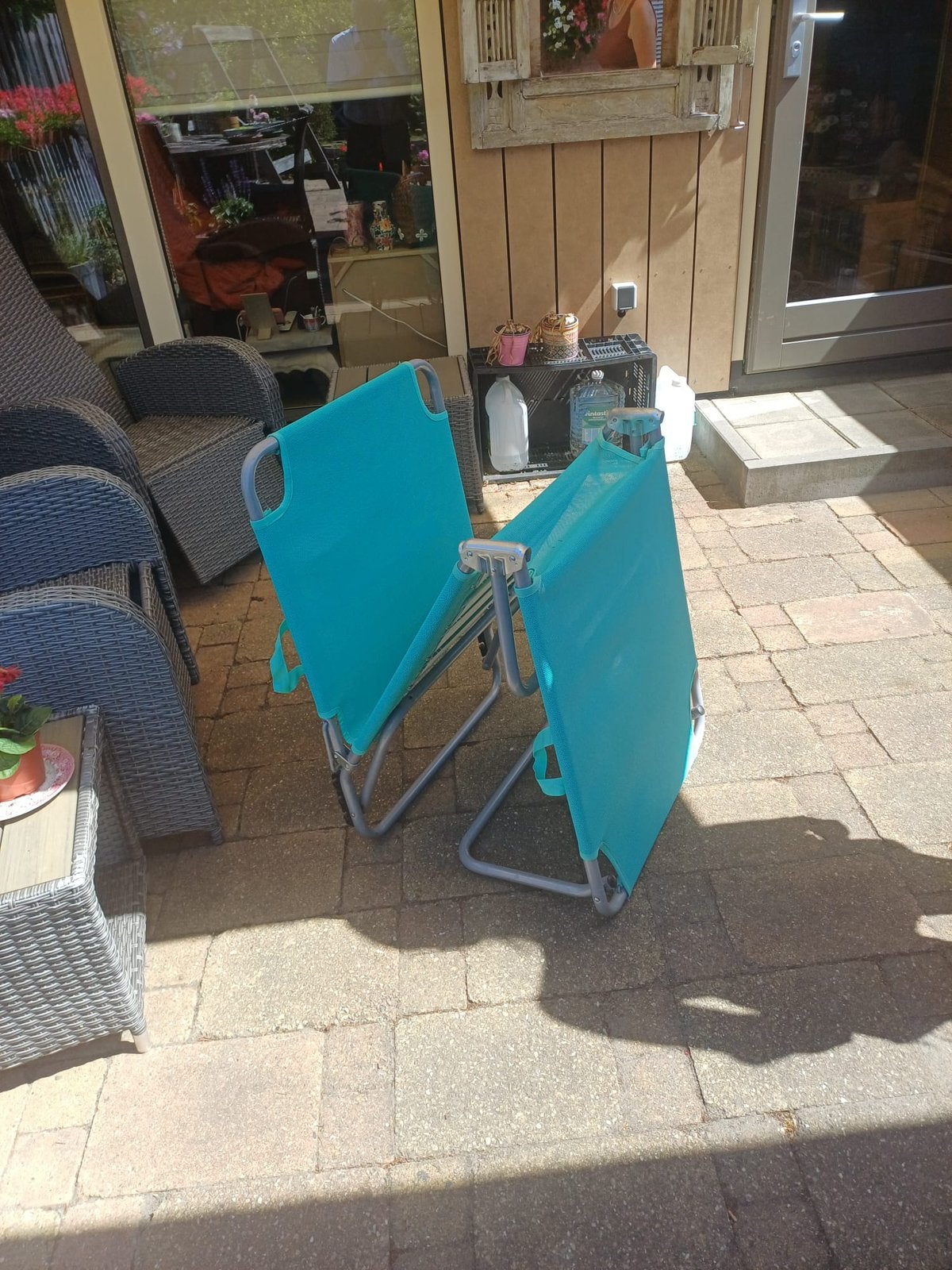Opvouwbaar ligbed voor strand of tuin, Ophalen, Zo goed als nieuw, Aluminium