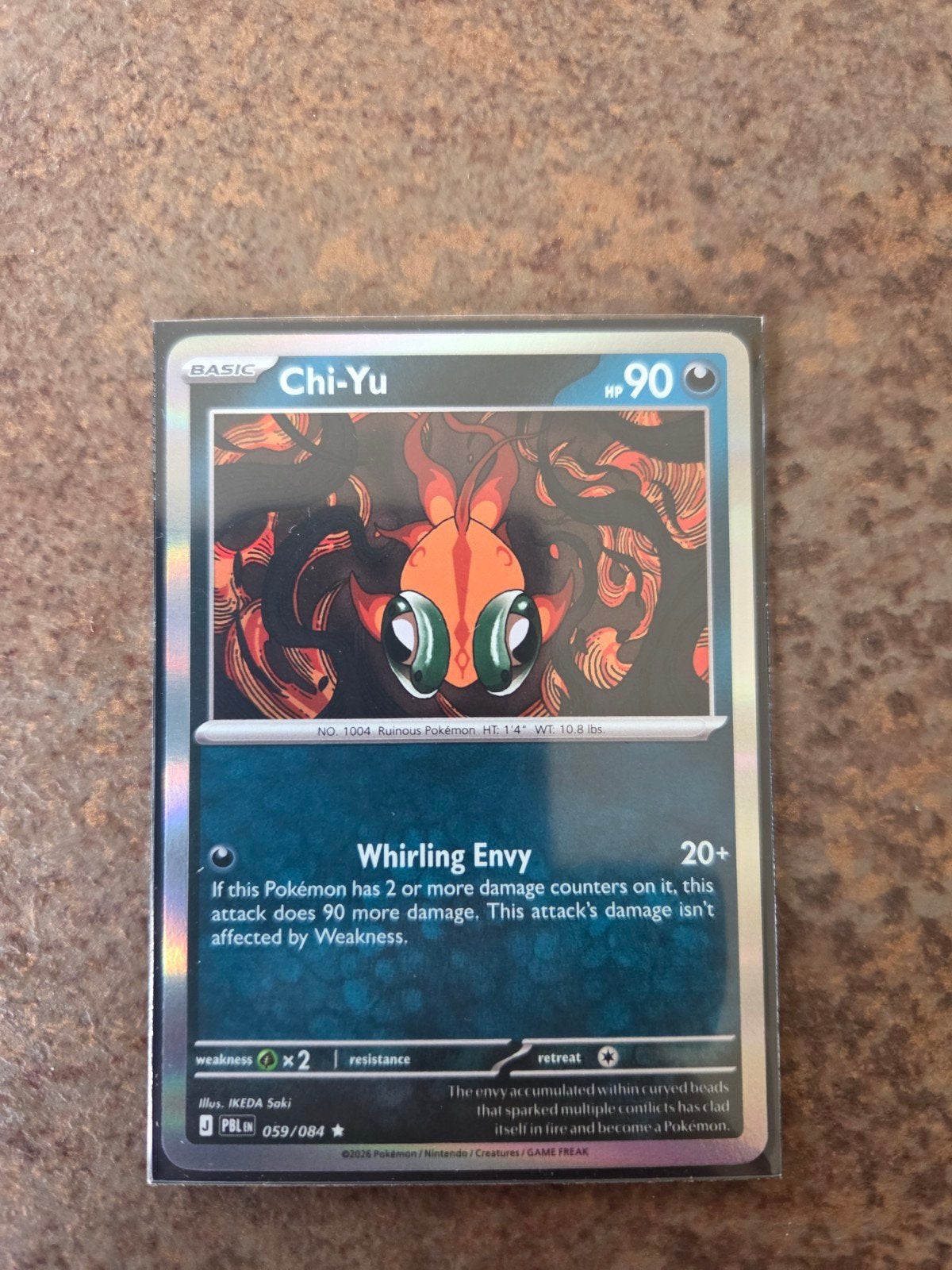 Pokémon Kaart Chi-Yu (PBLEN 059/084) - Zo goed als nieuw, Ophalen of Verzenden, Zo goed als nieuw, Losse kaart
