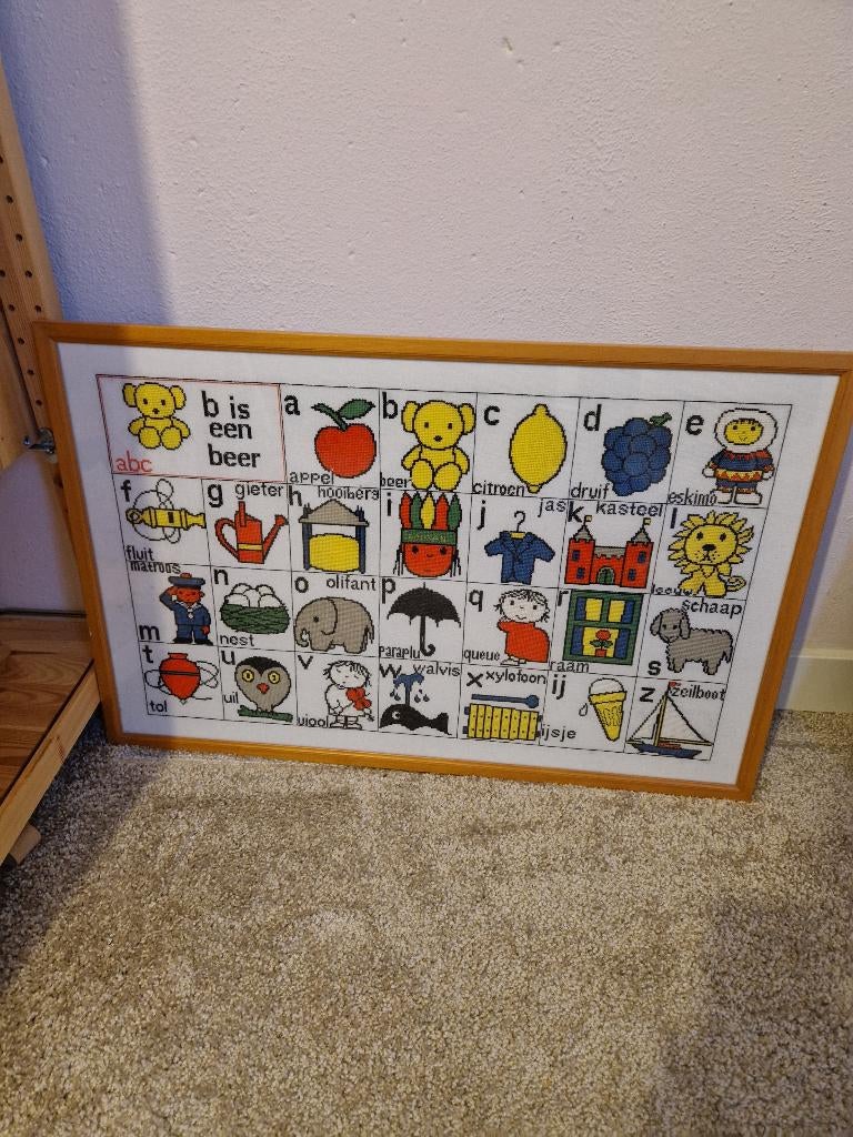 Geborduurde kinderplaten, Ophalen, Zo goed als nieuw, Wanddecoratie