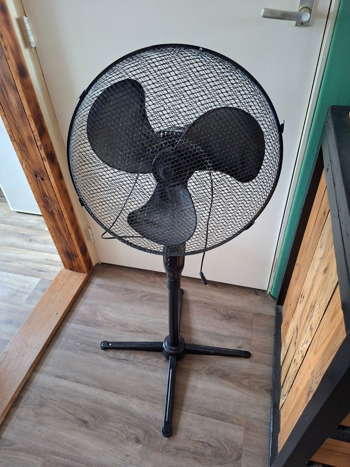 Zwarte waaier met 3 standen, Witgoed en Apparatuur, Ophalen, Gebruikt, Statiefventilator