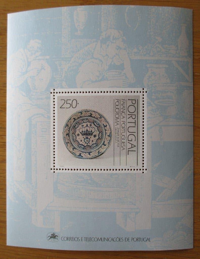 Portugal, blokje Portugees Faience aardewerk, 1990, Verzenden, Portugal, Postfris