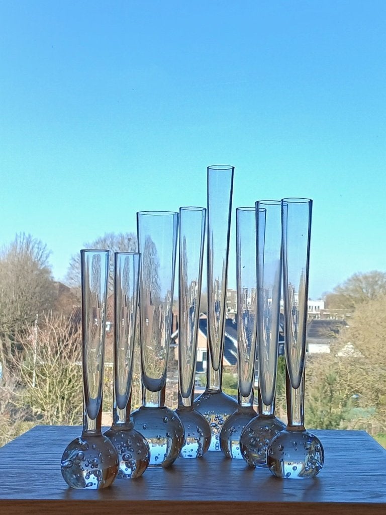 Solifleur Vaasjes Spijkerglas (8x), Ophalen of Verzenden