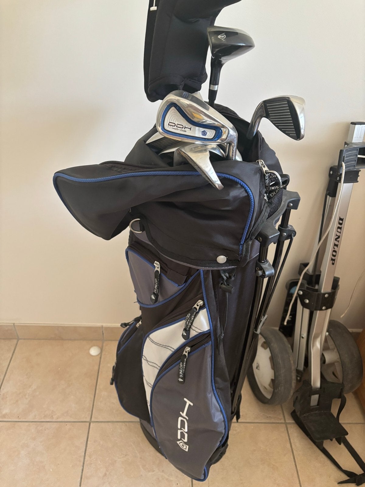 Complete Golfset met Tas en Trolley - DDH & Dunlop, Ophalen, Gebruikt, Set, Overige merken