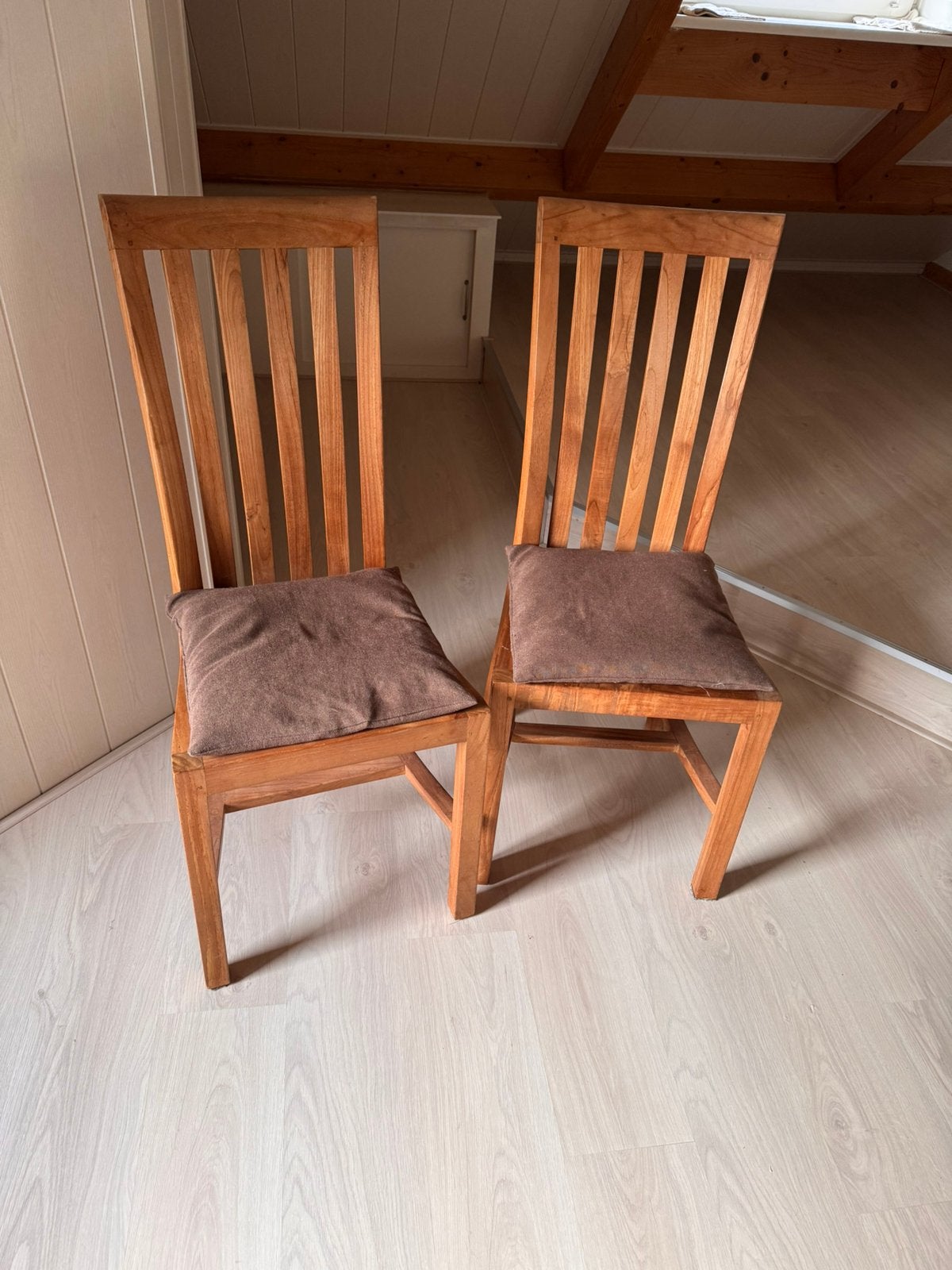 Teakhouten stoelen, Ophalen, Gebruikt, Twee, Overige kleuren
