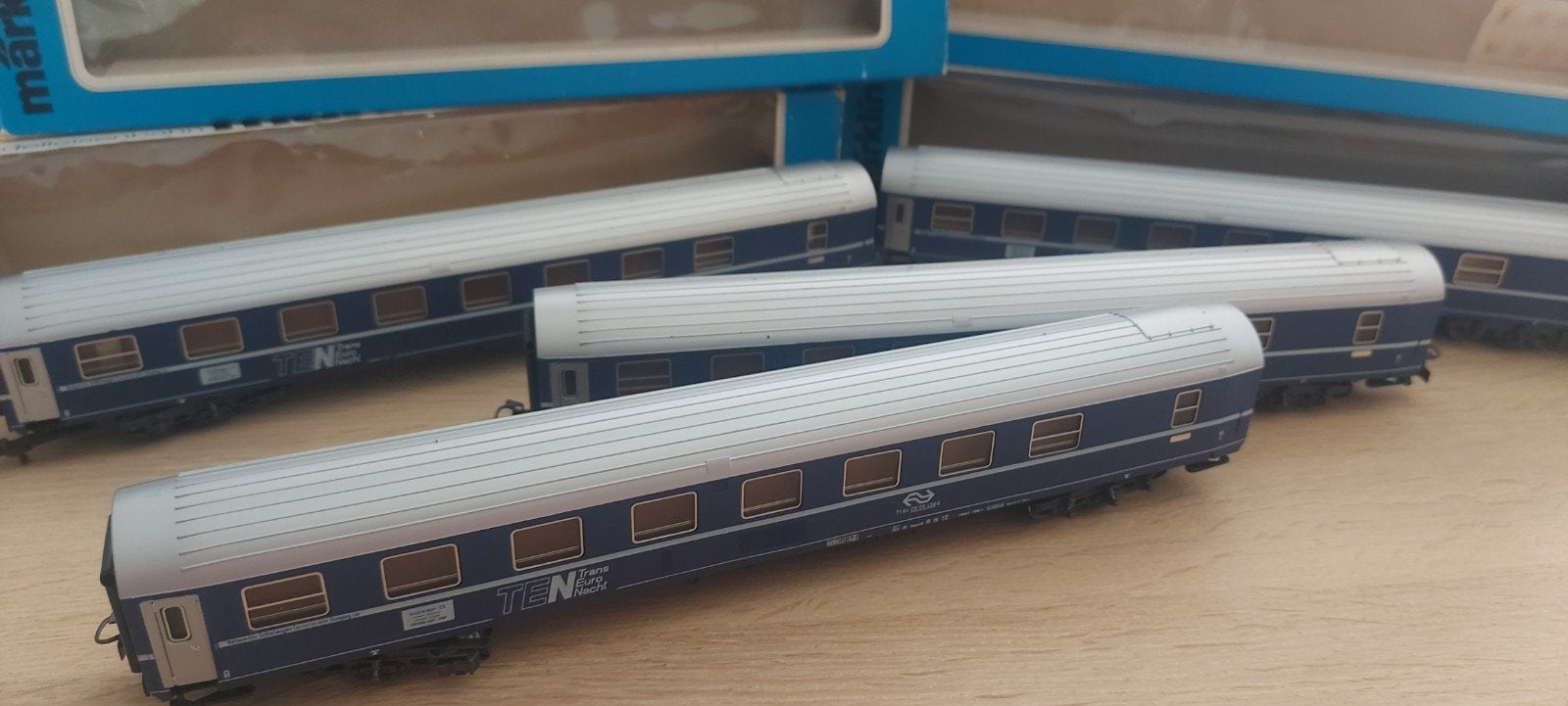 4 Märklin NS TEN slaapwagens artnr 4151 2x verl en in ovp, Wisselstroom, Wagon, Ophalen of Verzenden, Märklin