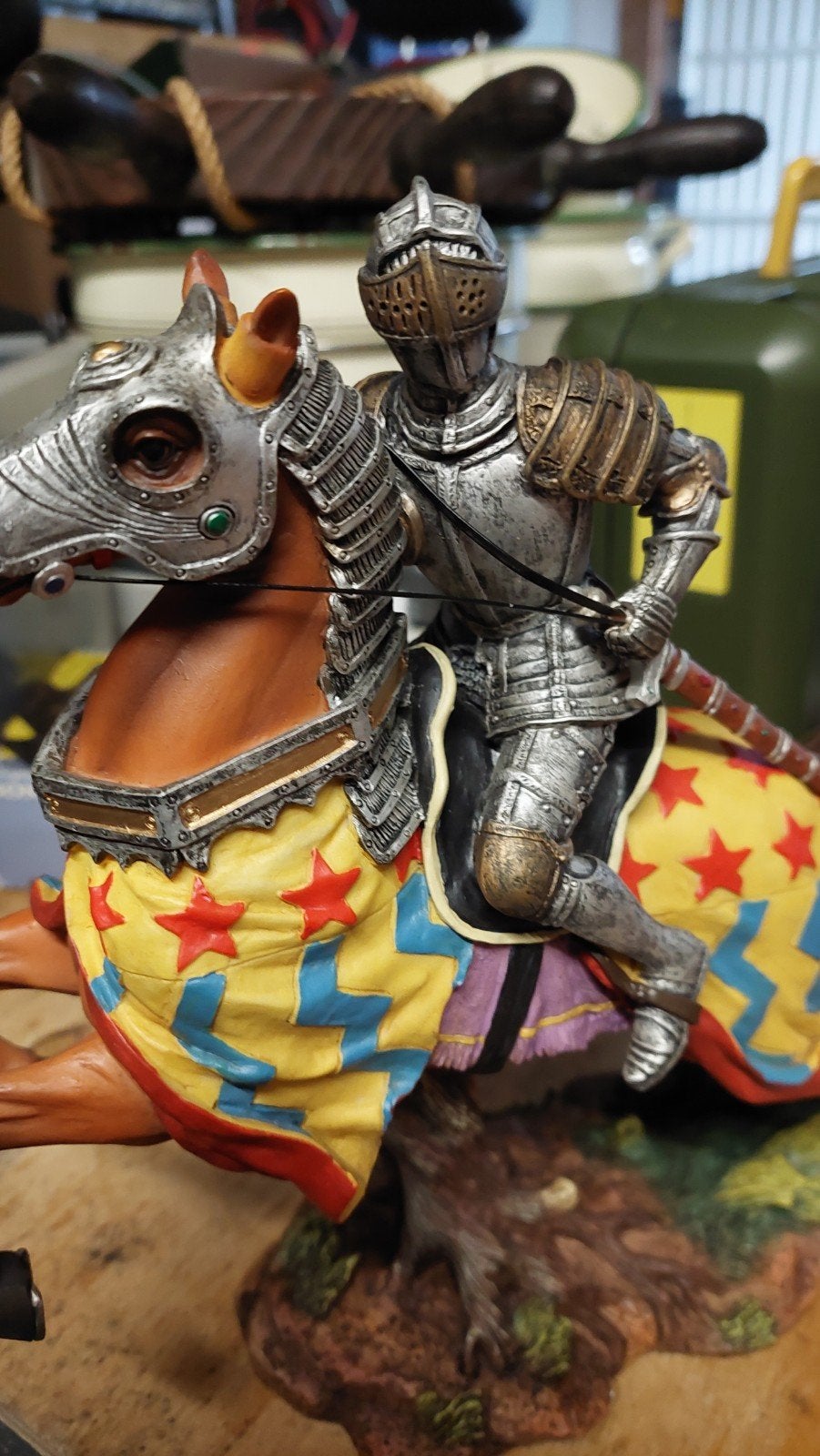 Decoratief beeld: Ridder te paard, Ophalen of Verzenden, Gebruikt