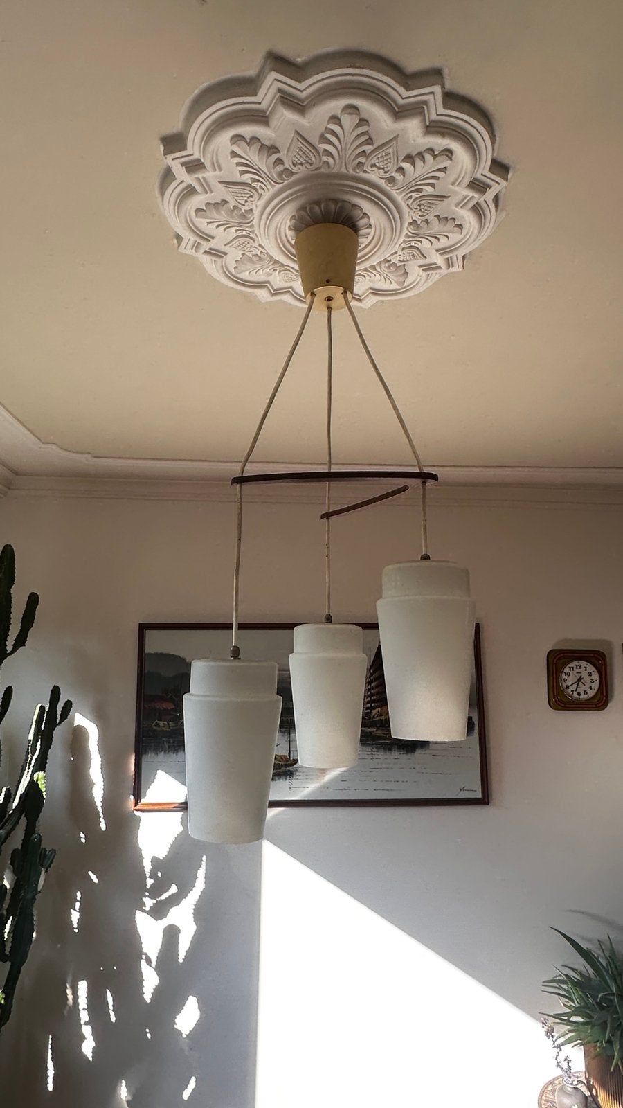 Louis Kalff opaal trapsgewijs lamp, Ophalen of Verzenden, Gebruikt
