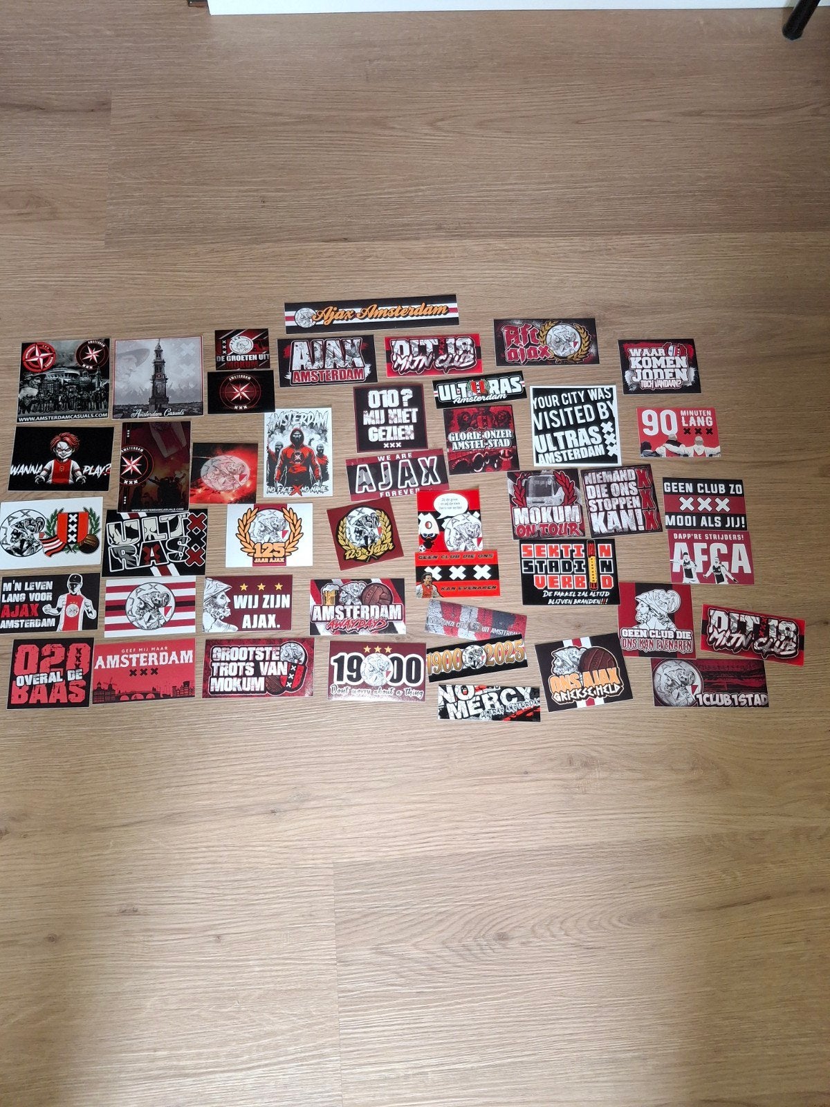Ajax sticker set, Ophalen of Verzenden, Zo goed als nieuw, Sport