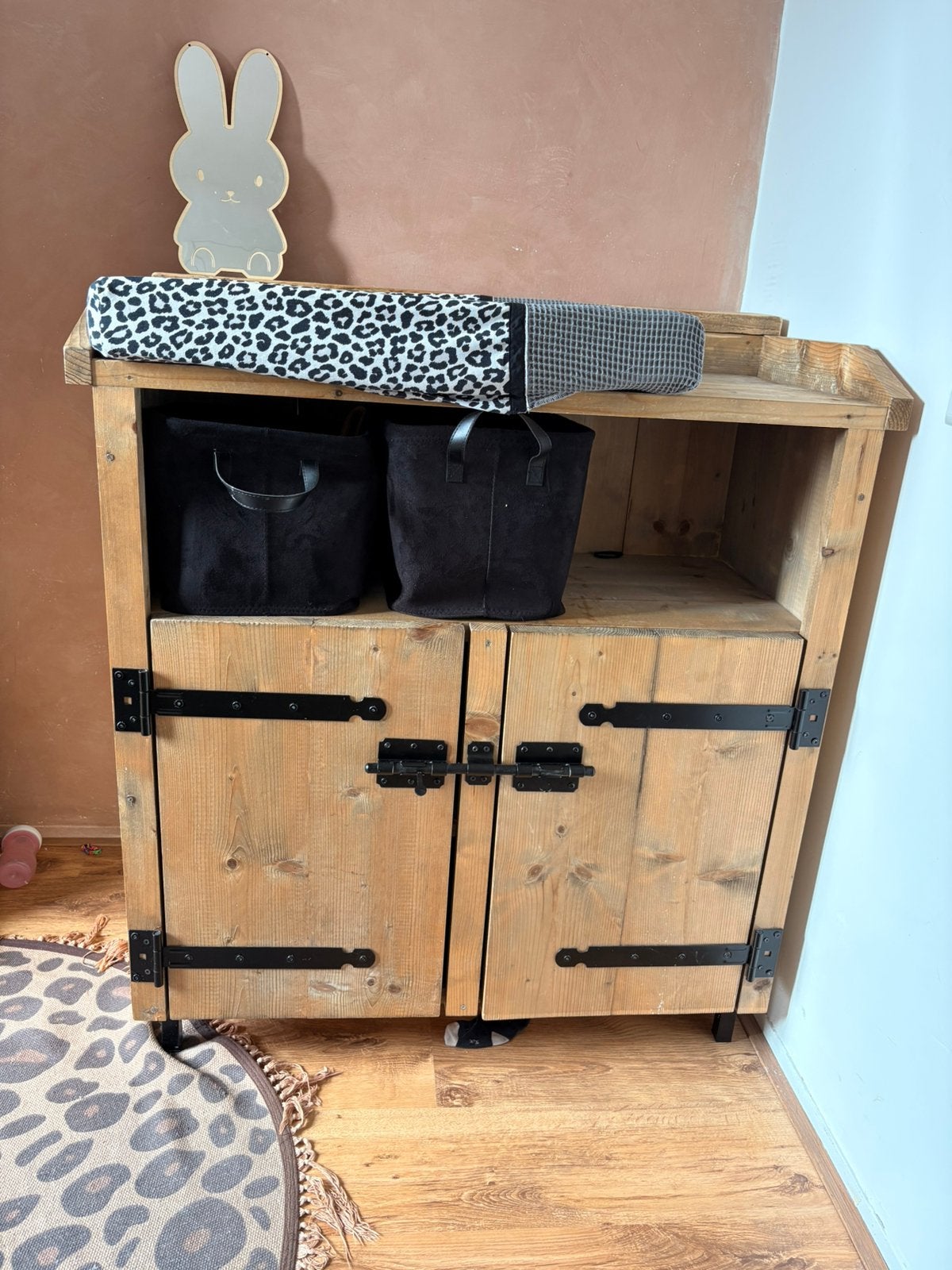 Ledikant met bijpassend commode, Ophalen, Gebruikt, Minder dan 140 cm, Minder dan 70 cm