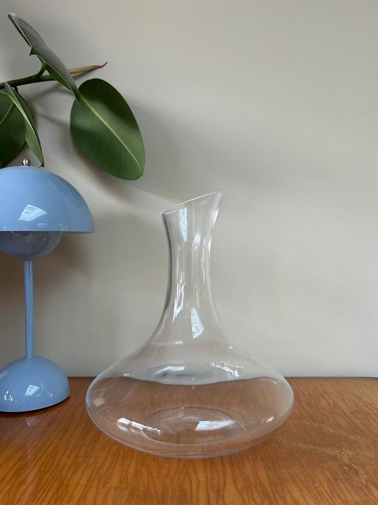 Glazen karaf decanteer karaf met kleine beschadiging, Ophalen of Verzenden