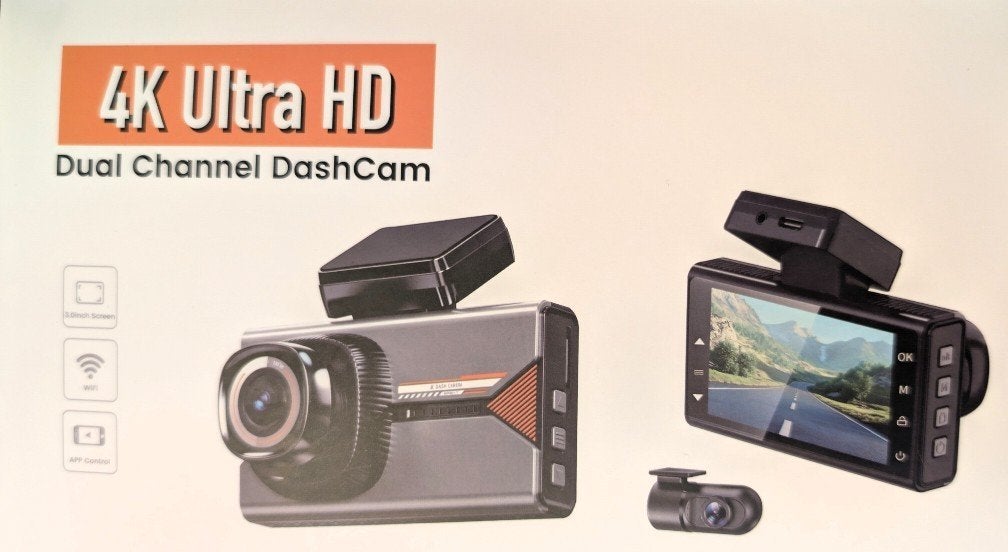 Dashcam Voor 4K + Achter 4K, 3 inch IPS Scherm, WiFi, GPS, Ophalen of Verzenden, Nieuw