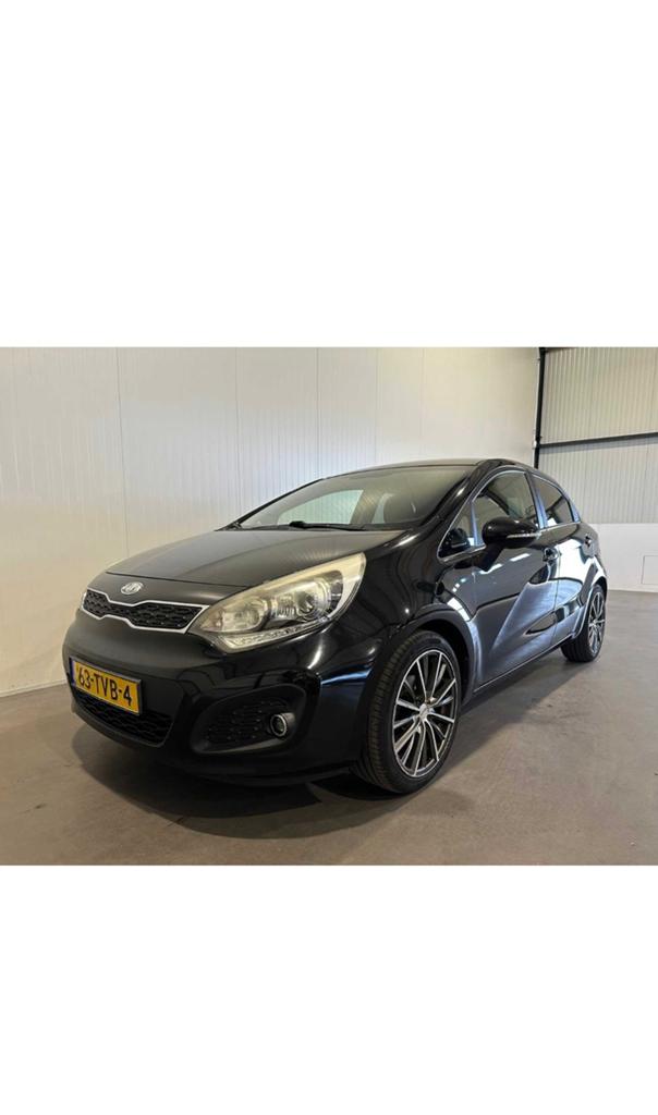 Kia Rio 1.2 I 5DRS 2012 Zwart, Auto's, 450 kg, 40 €/maand, 4 cilinders, Zwart