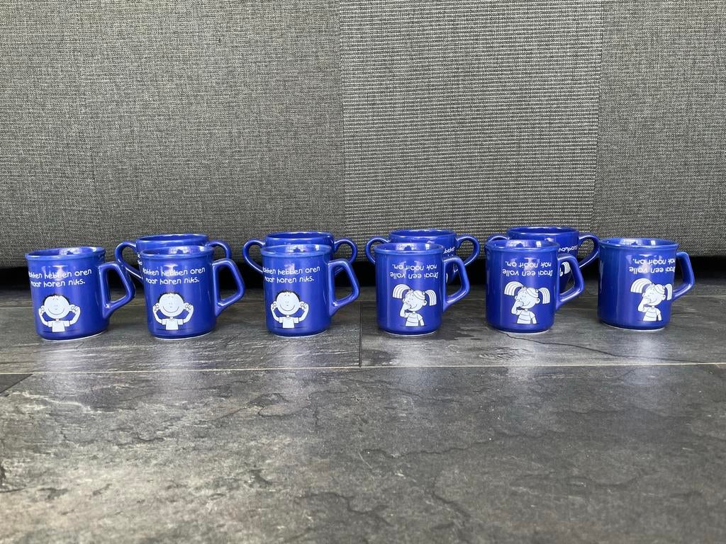 Set van blauwe Blond Amsterdam mokken, Huis en Inrichting, Keuken | Servies, Blond Amsterdam, Keramiek, Ophalen of Verzenden, Zo goed als nieuw